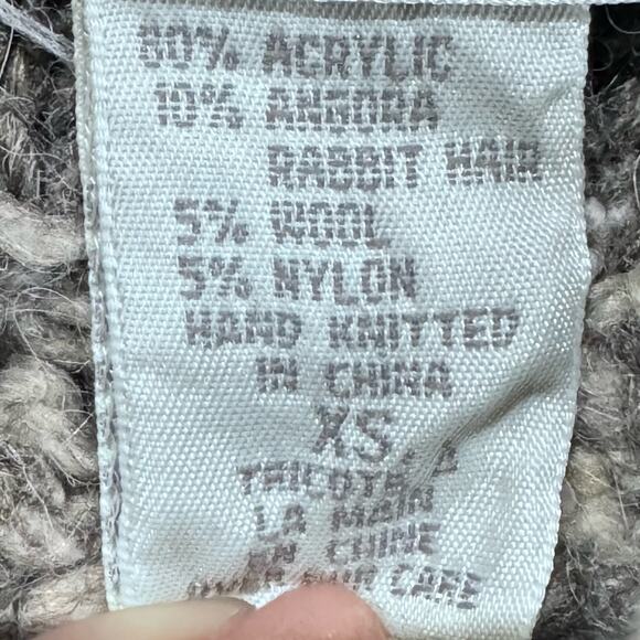 Express Tricot Handknit Sweater Small Fisherman Oversized Angora Wool Vintage - Picture 6 of 10